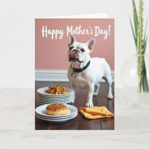 Tarjeta de Feliz Día de la Madre Rosa Sonrojado