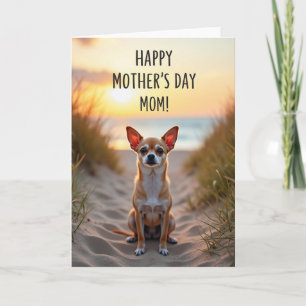 Tarjeta de Feliz Día de la Madre Tan Dog