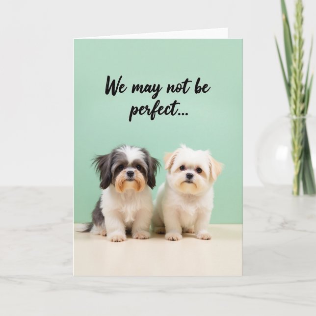 Tarjeta de Feliz Día de las Madres con Perro Espon (Anverso)