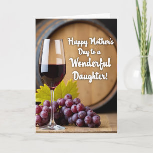 Tarjeta de Feliz Día de las Madres con Uvas