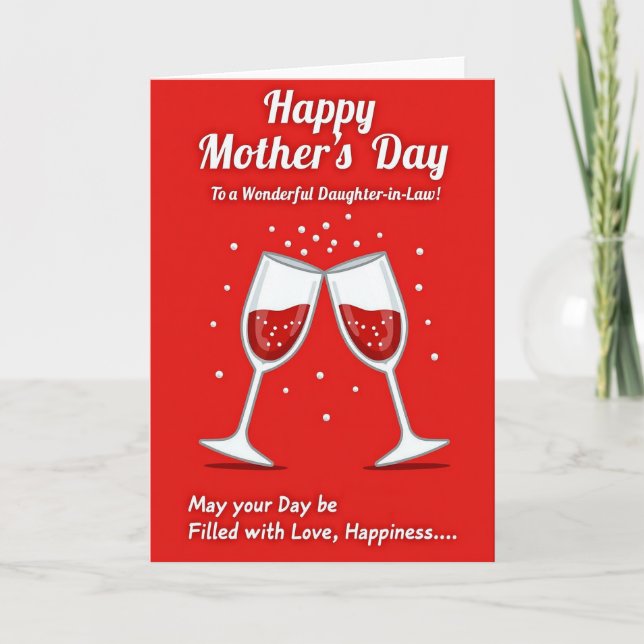 Tarjeta de Feliz Día de las Madres Ruby Red (Anverso)
