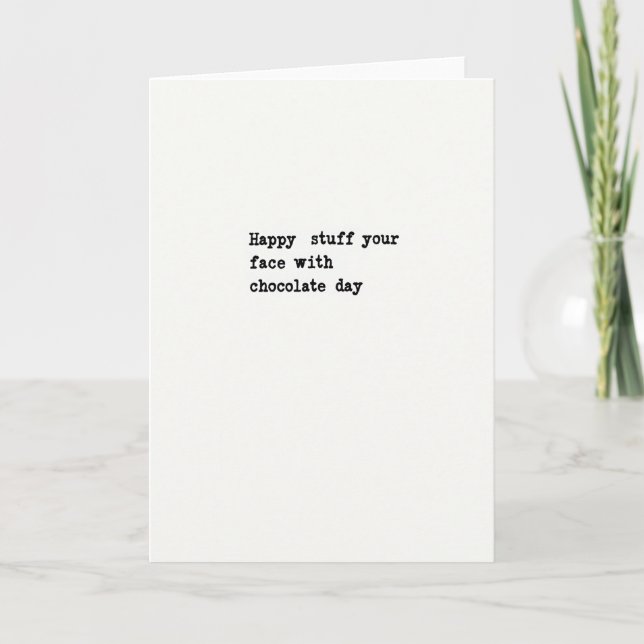 Tarjeta de Feliz Día de Rellenar la Cara de Chocol (Anverso)