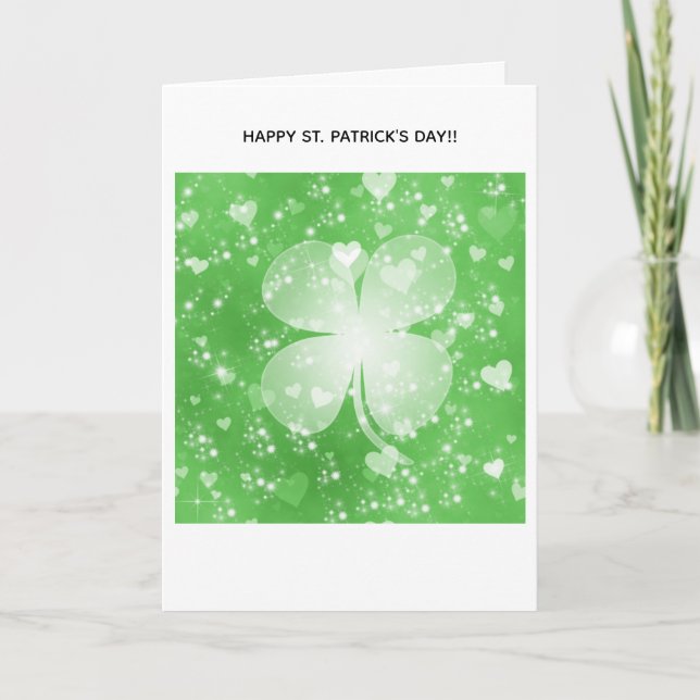 Tarjeta de Feliz Día de San Patricio (Anverso)