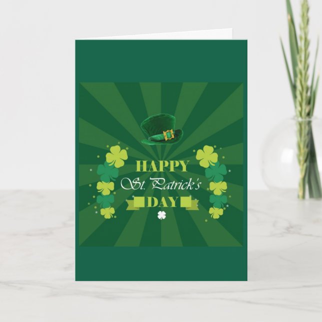 Tarjeta de Feliz Día de San Patricio (Anverso)