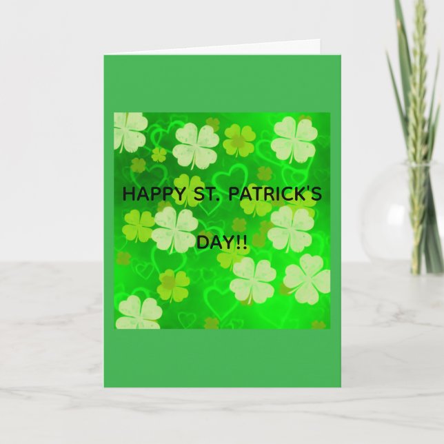 Tarjeta de Feliz Día de San Patricio (Anverso)