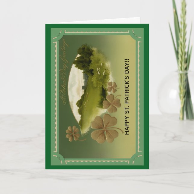 Tarjeta de Feliz Día de San Patricio (Anverso)