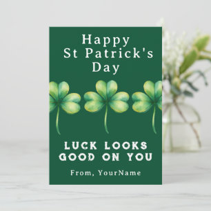 Tarjeta de Feliz Día de San Patricio con Trébol