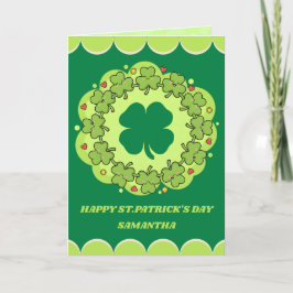 Tarjeta de Feliz Día de San Patricio de Abrazos Af