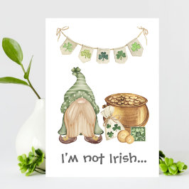 Tarjeta de Feliz Día de San Patricio del Gnomo Chi