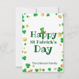 Tarjeta de Feliz Día de San Patricio Elegante