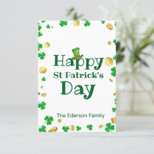 Tarjeta de Feliz Día de San Patricio Elegante