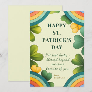 Tarjeta de Feliz Día de San Patricio Lucky Shamroc