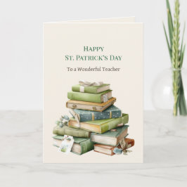 Tarjeta de Feliz Día de San Patricio para Maestros