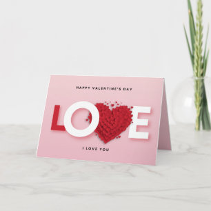 Tarjeta de Feliz Día de San Valentín - Corazones d