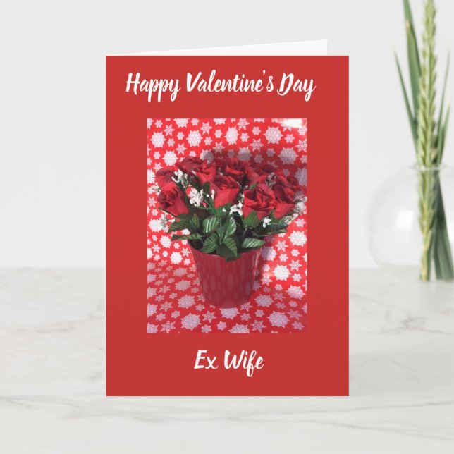 Tarjeta de Feliz Día de San Valentín ex esposa (Anverso)