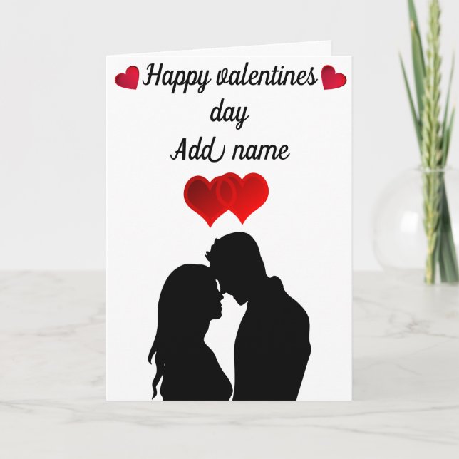 Tarjeta de feliz Día de San Valentín personalizada (Anverso)