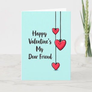 Tarjeta de Feliz Día de San Valentín Querido Amigo