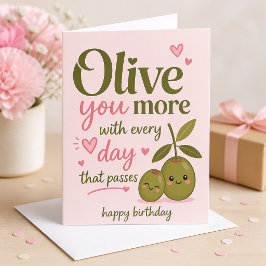Tarjeta de Feliz Día de San Valentín Te Amo Oliva 