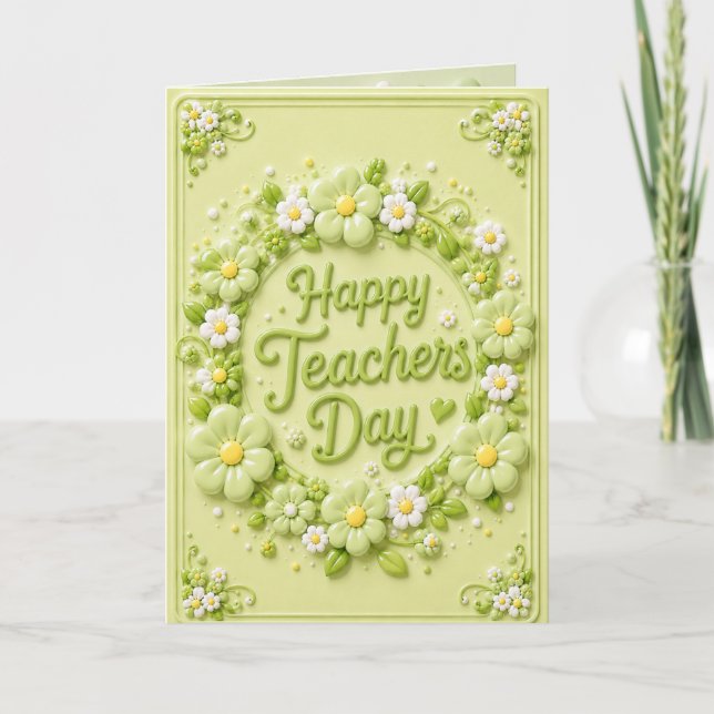 Tarjeta de Feliz Día del Maestro  (Anverso)