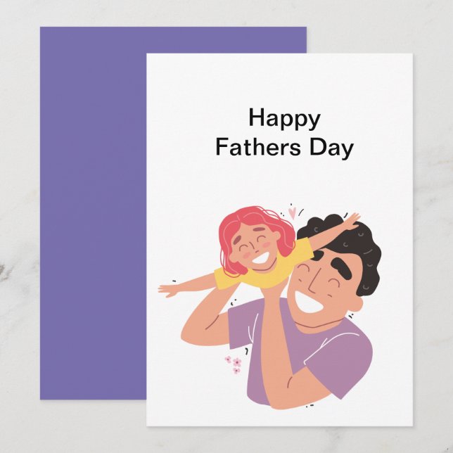 Tarjeta de feliz Día del Padre (Anverso / Reverso)