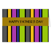 Tarjeta de Feliz Día del Padre a Rayas Coloridas