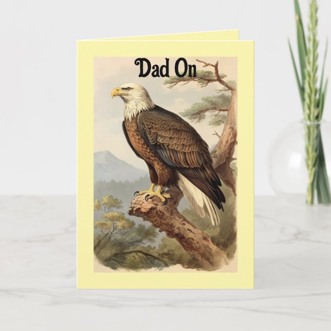Tarjeta de Feliz Día del Padre Águila (Anverso)