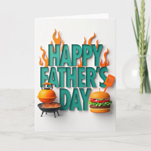 Tarjeta de Feliz Día del Padre BBQ