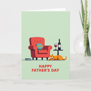 Tarjeta de Feliz Día del Padre Cojín Rayado