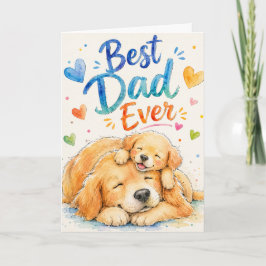 Tarjeta de Feliz Día del Padre con Acuarela Modern