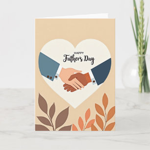 Tarjeta de Feliz Día del Padre con Apretón de Mano