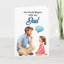 Tarjeta de Feliz Día del Padre con Aquarela Adorab