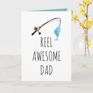 Tarjeta de Feliz Día del Padre con Caña de Pescar 