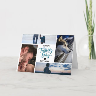 Tarjeta de Feliz Día del Padre con Colaje de Fotos