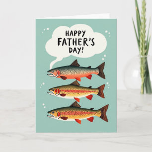 Tarjeta de Feliz Día del Padre con Pescado