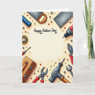 Tarjeta de Feliz Día del Padre Craftsman