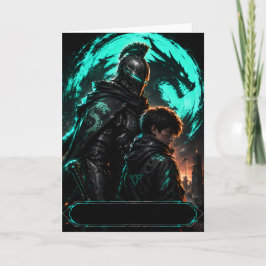 Tarjeta de Feliz Día del Padre Cyber Dragon