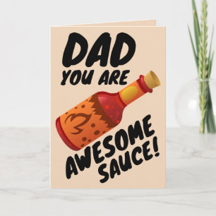 Tarjeta de Feliz Día del Padre DAD AWESOME SAUCE
