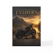 Tarjeta de Feliz Día del Padre de Motocicleta