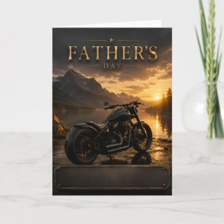 Tarjeta de Feliz Día del Padre de Motocicleta