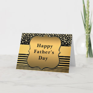 Tarjeta de Feliz Día del Padre Dorada - Mejor Papá