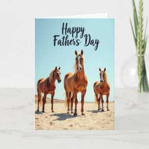 Tarjeta de Feliz Día del Padre Equino