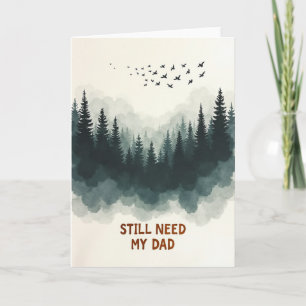 Tarjeta de Feliz Día del Padre Forestal