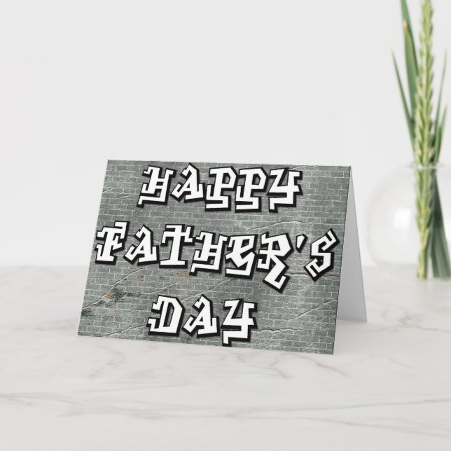 Tarjeta de Feliz Día del Padre Graffetti Writing (Anverso)