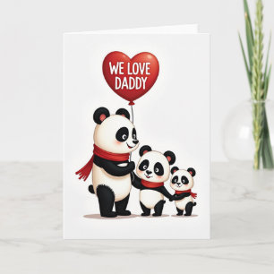Tarjeta de Feliz Día del Padre Panda