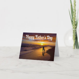 Tarjeta de Feliz Día del Padre para Padre e Hijo e