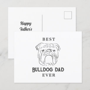 Tarjeta de Feliz Día del Padre para Papá Bulldog I