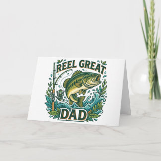 Tarjeta de Feliz Día del Padre para Papá Pescador 