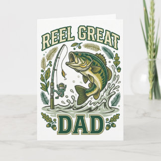 Tarjeta de Feliz Día del Padre para Papá Pescador 