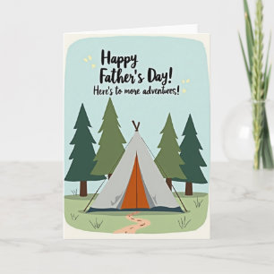 Tarjeta de Feliz Día del Padre para una Carpa