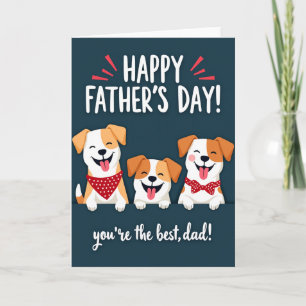 Tarjeta de Feliz Día del Padre Perrozo